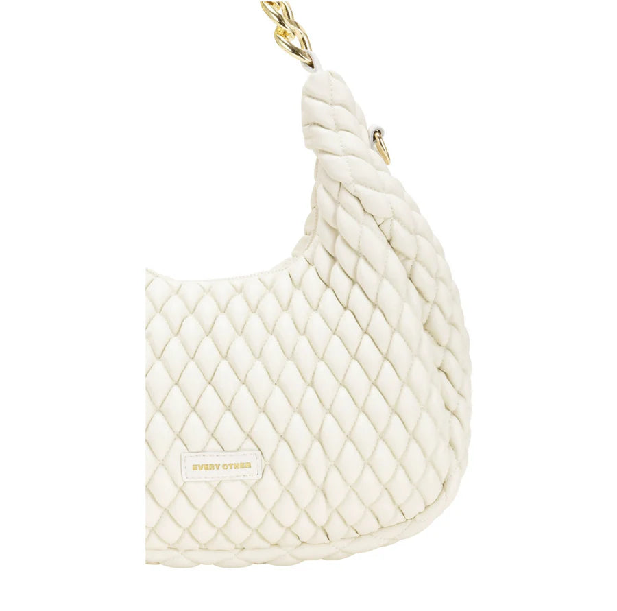 Every Other Medium Quilted Bag Ecru