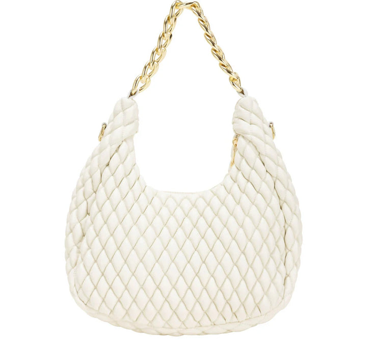 Every Other Medium Quilted Bag Ecru