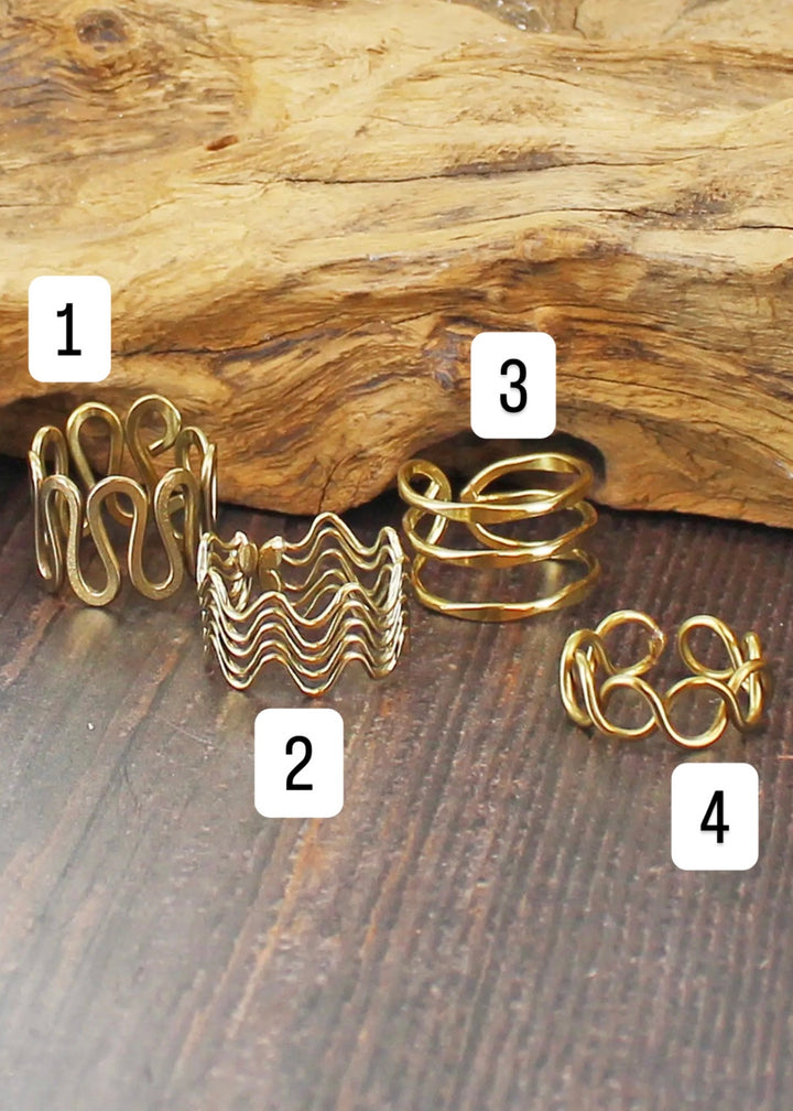 Gold Metal Adjustable Ring