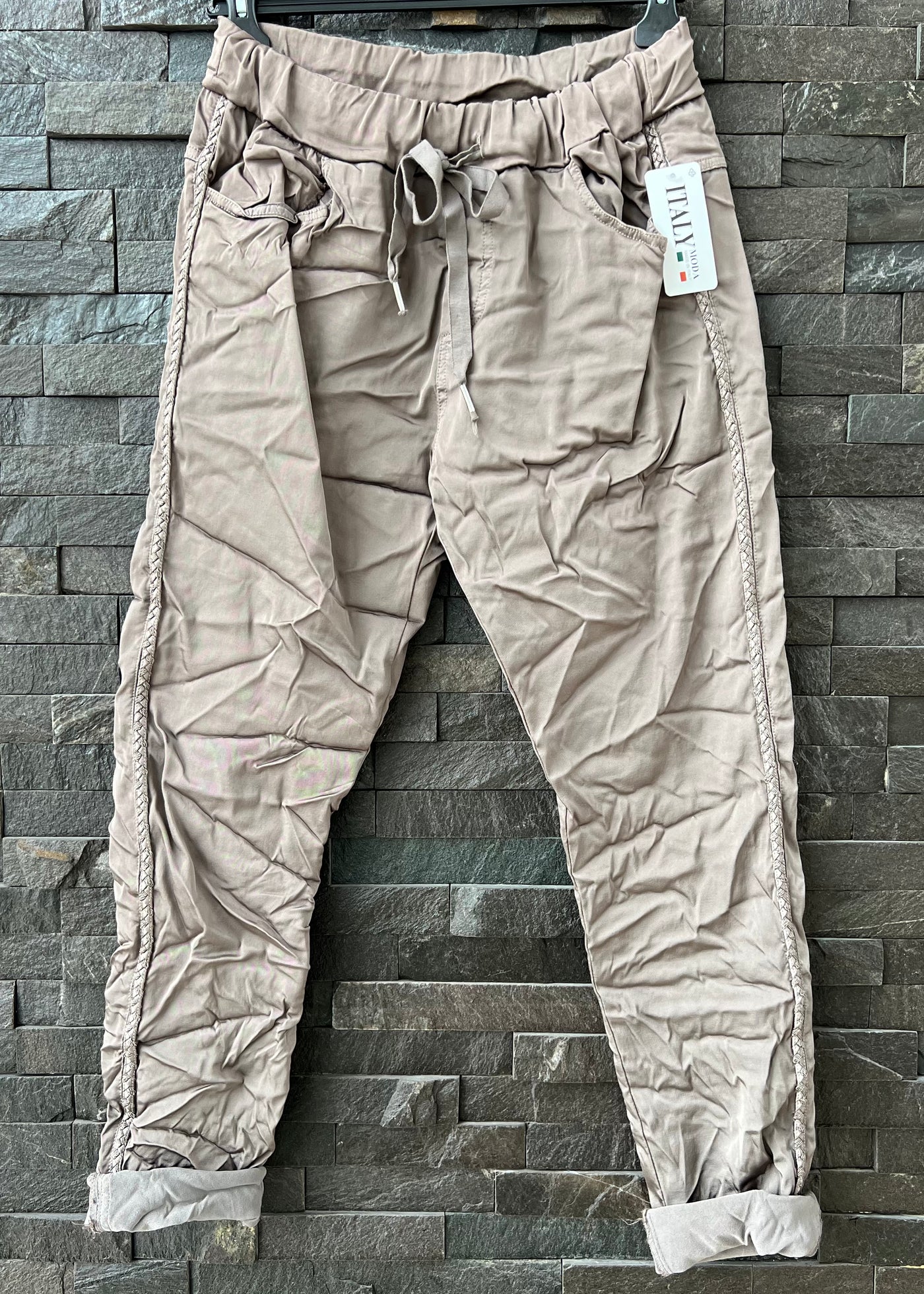 Mocha Satin Magic Trousers