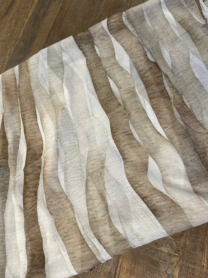 Olive Brown Linear Scarf