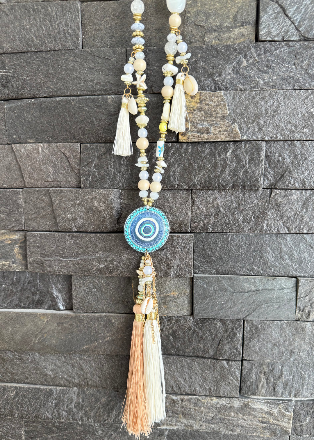 Evil Eye Dreamcatcher Long Necklace