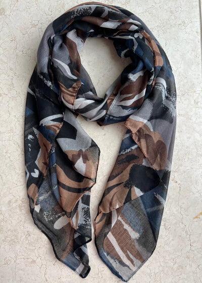 Black Abstract Scarf