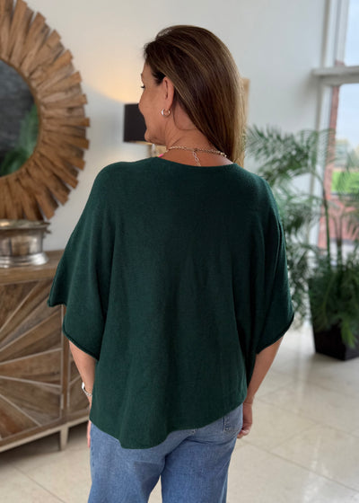 Forest Green Short Sleeved Jumper