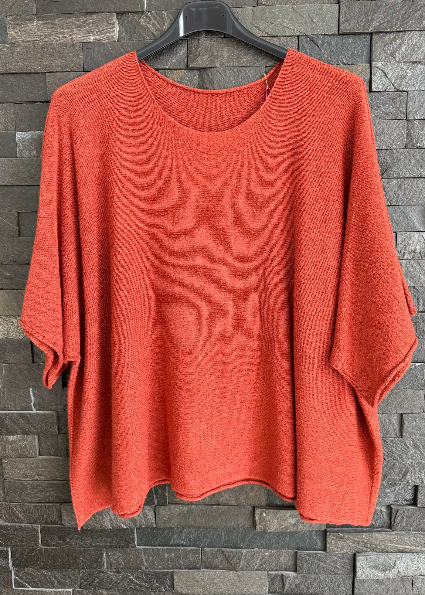 Rust Orange Short Sleeved Jumper