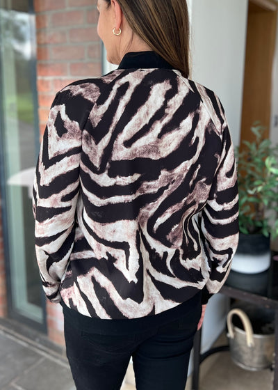 Zebra Bomber Jacket