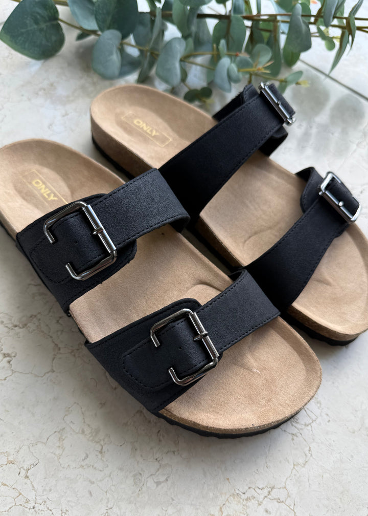 ONLY Black Buckle Sandals