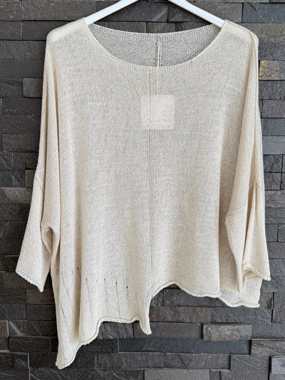 Stone Asymmetric Hem Knit