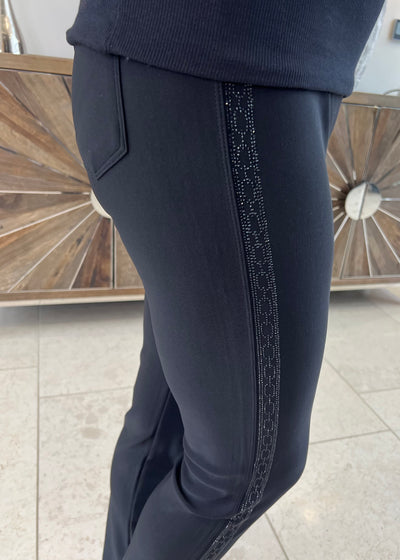 Black Sparkle Side Leggings