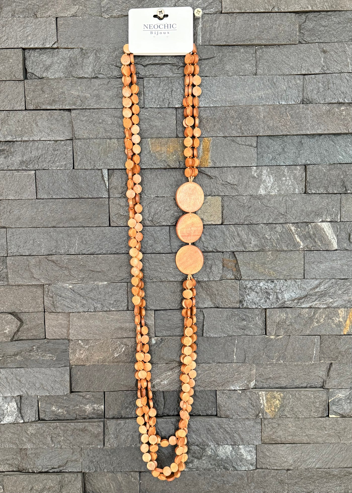 Wooden Multi Layered Necklace