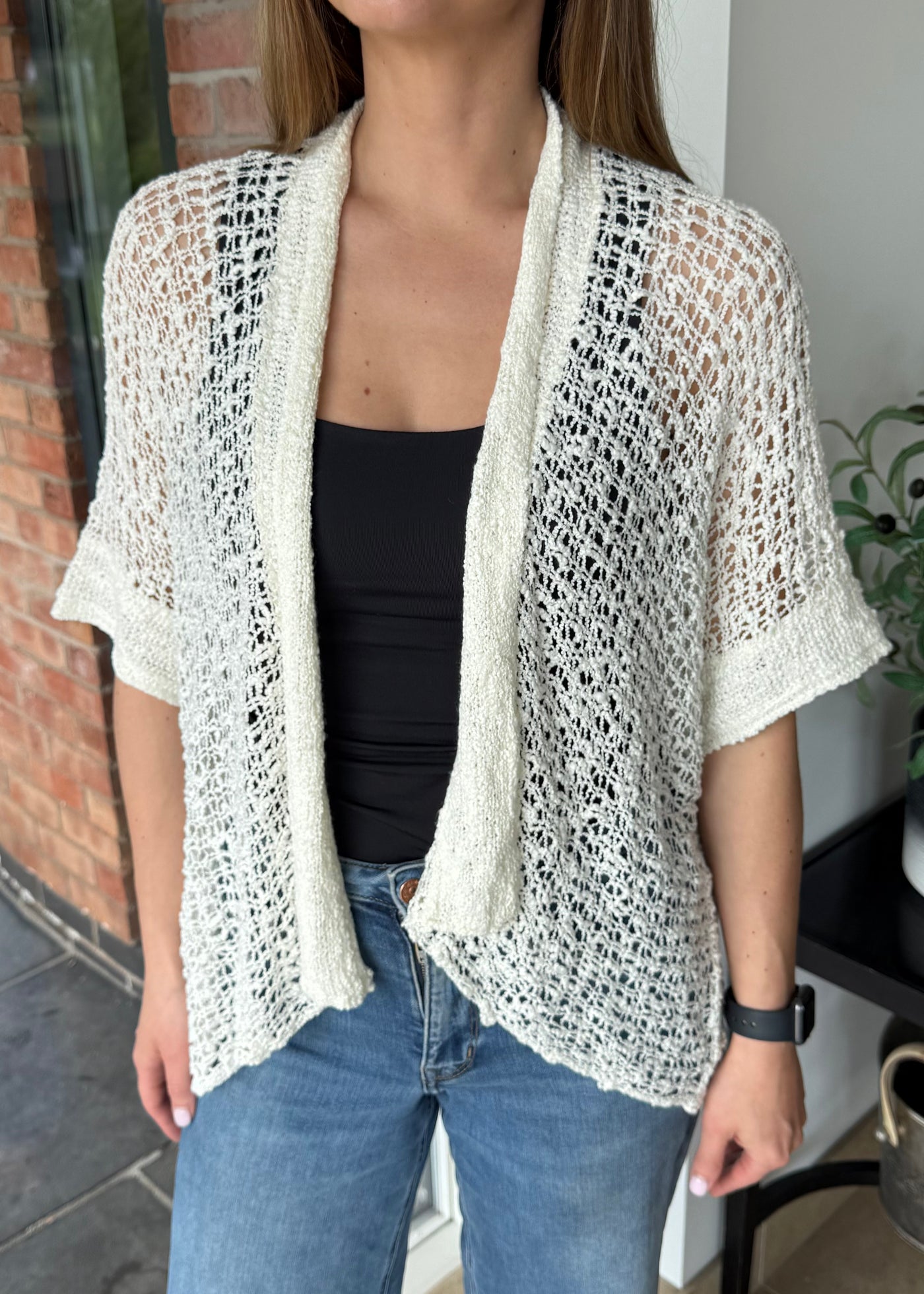Ivory Popcorn Cardigan