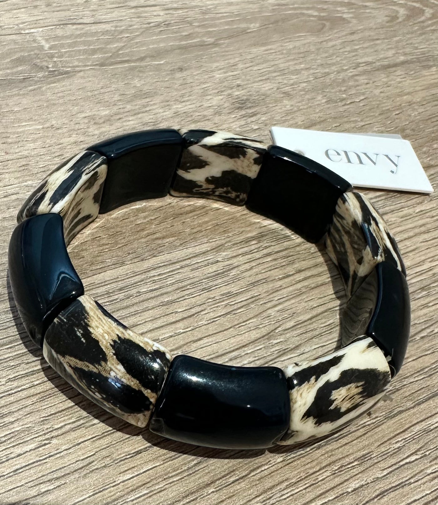 Black & Leopard Elasticated Bracelet