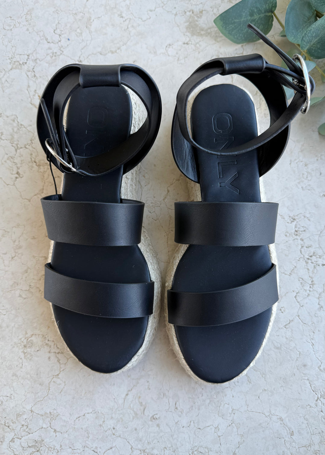 ONLY Black Espadrille Sandals