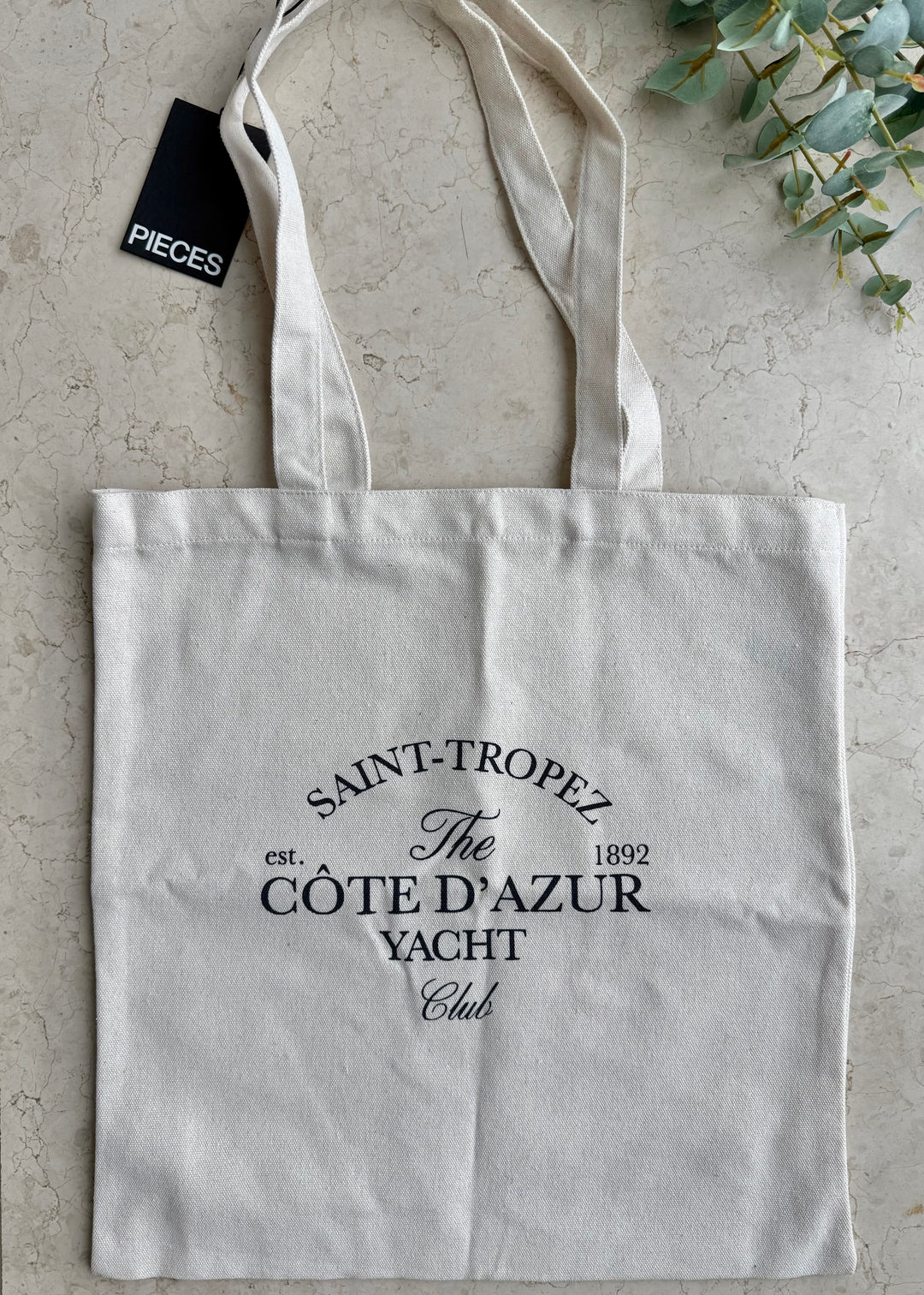 PIECES Saint Tropez Canvas Bag