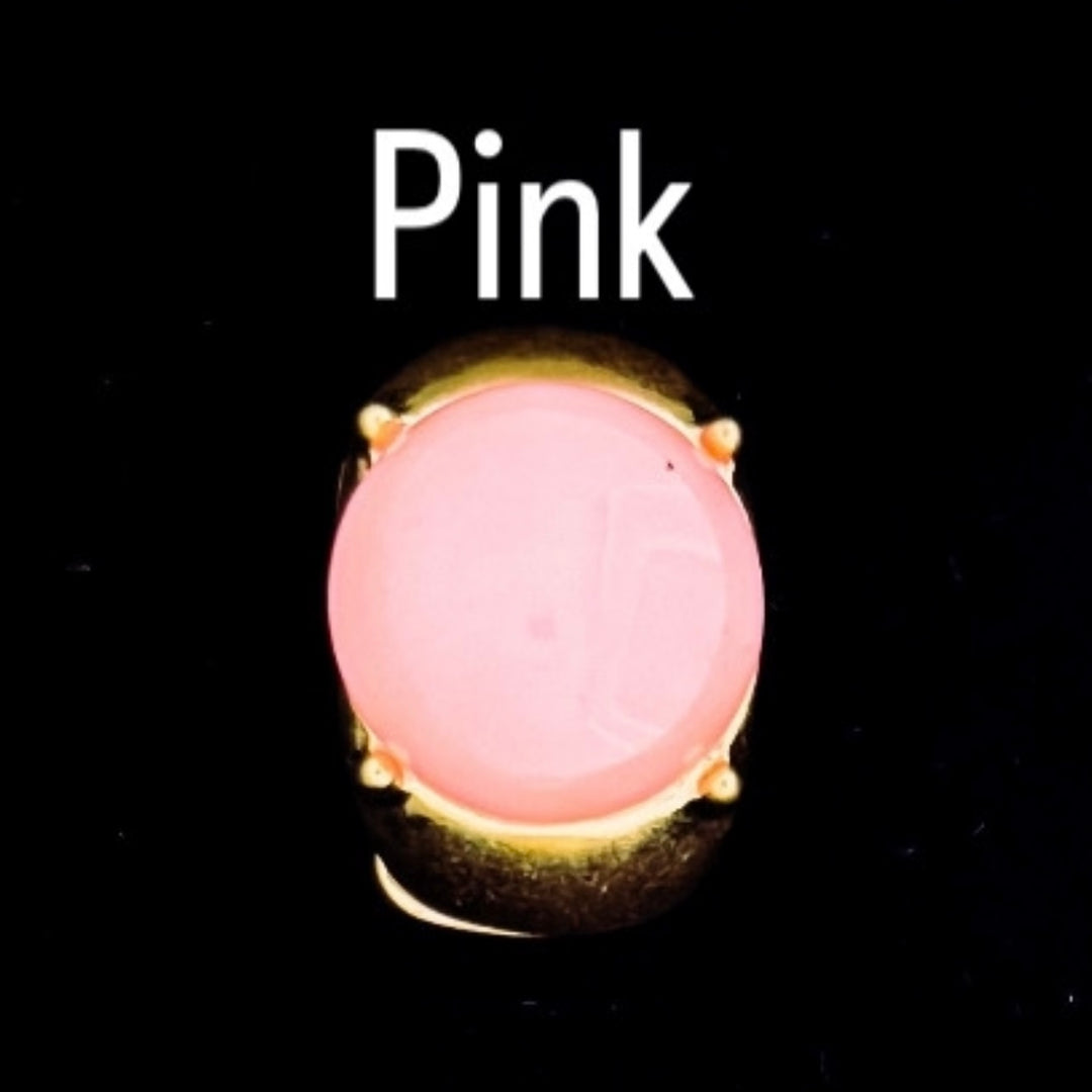 Gold Elasticated Stone Ring