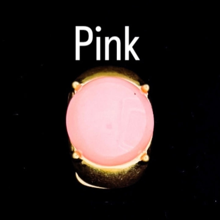 Gold Elasticated Stone Ring