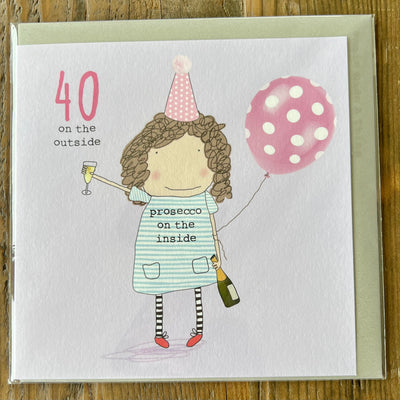 '40 Prosecco On The Inside' Card