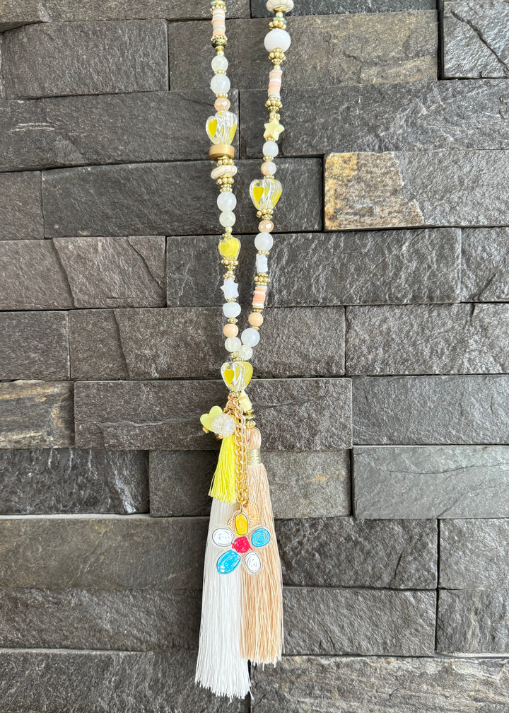 Multicolour Flower Pendant Long Necklace