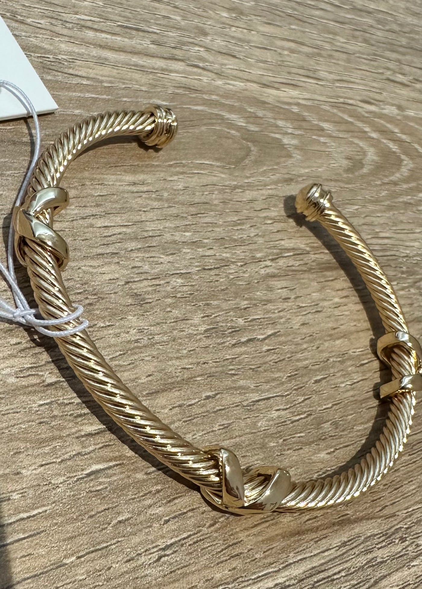 Gold Criss Cross Bangle