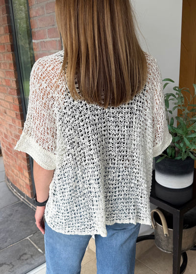 Ivory Popcorn Cardigan
