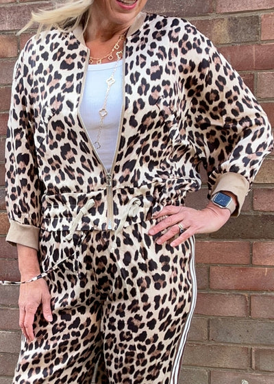 Leopard Silk Mix Jacket