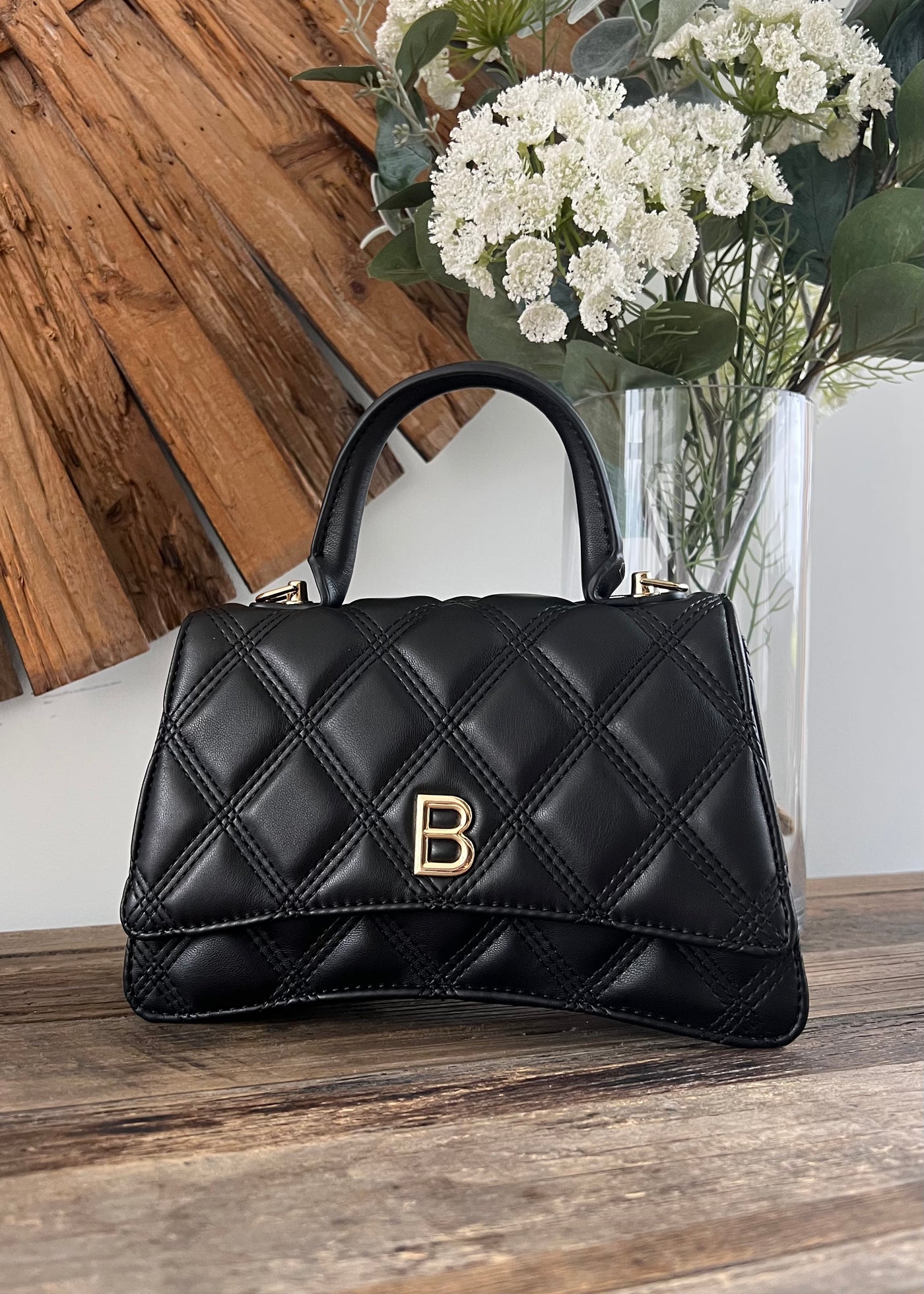 Black Quilted Bella Bag