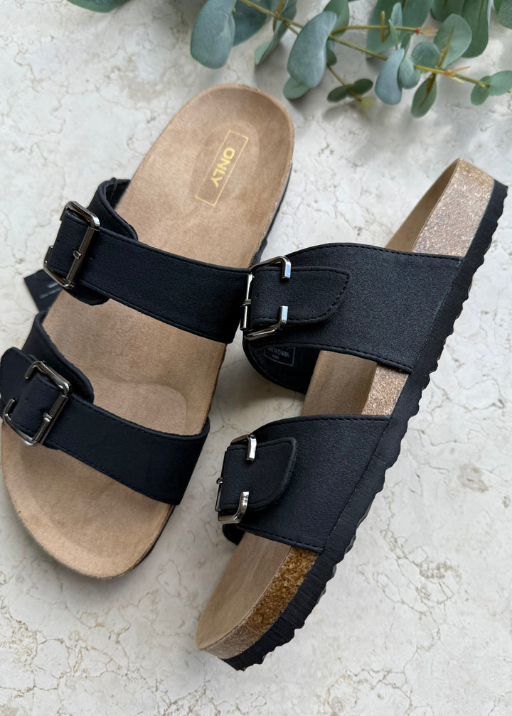 ONLY Black Buckle Sandals