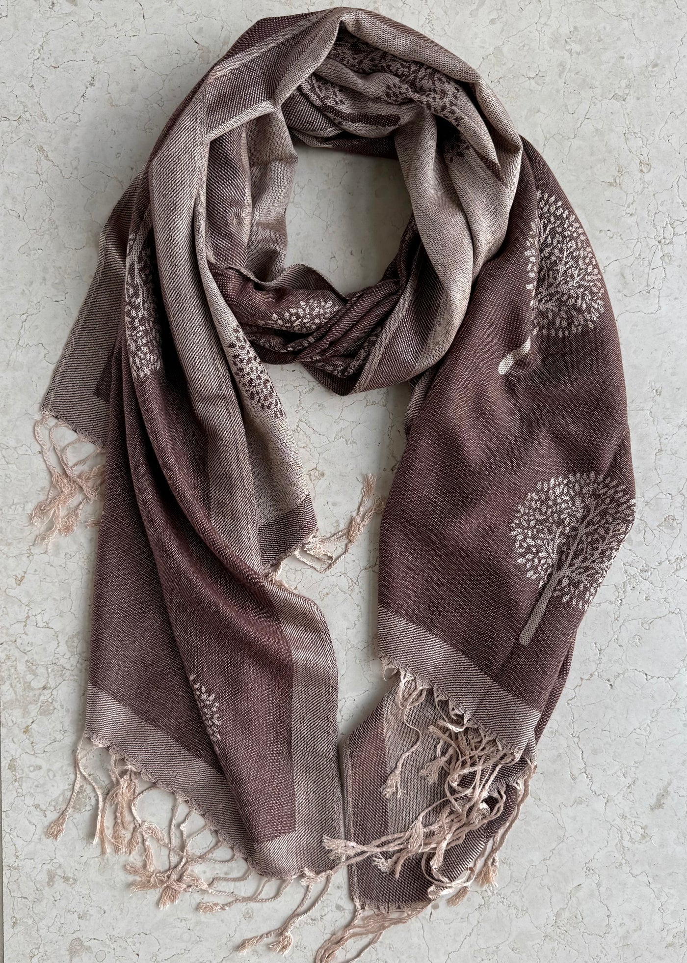 Mocha Tree Of Life Scarf