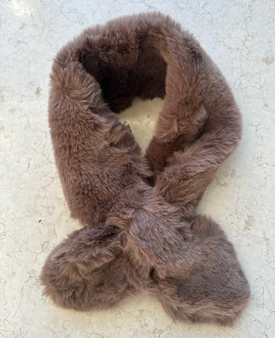 Latte Faux Fur Scarf