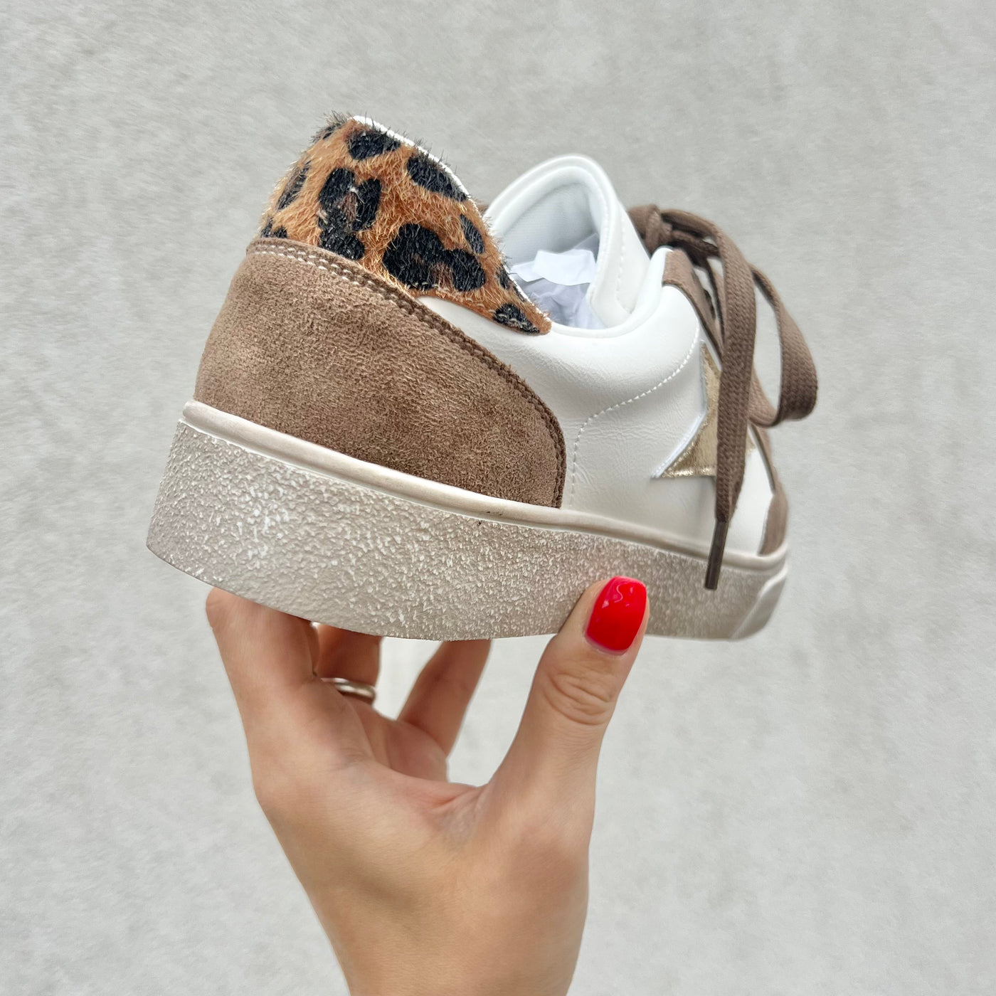 Gold Star & Leopard Trainers