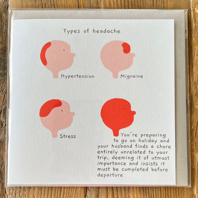 'Types Of Headache' Card