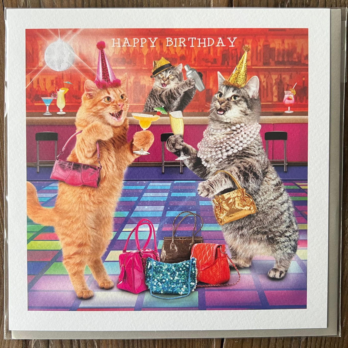 Party Cats Happy Birthday Card