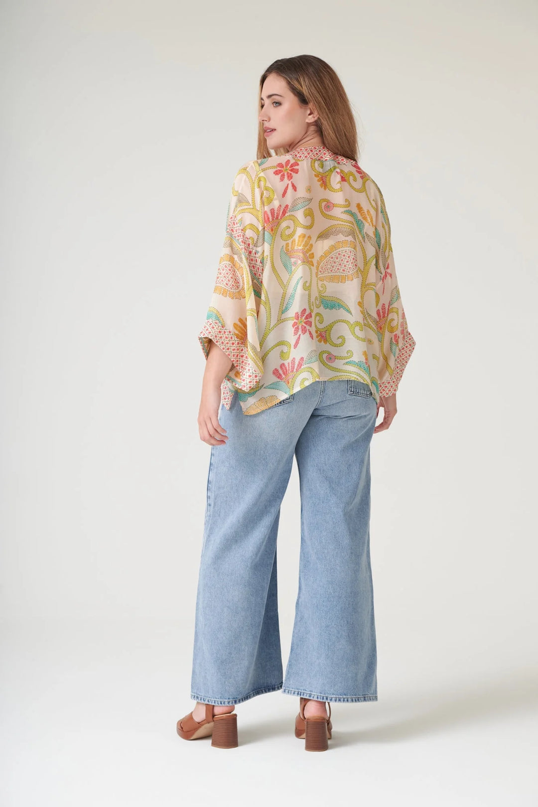 Giant Kantha Lime Kimono