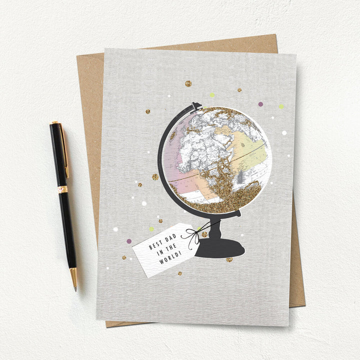 Best Dad Globe Card