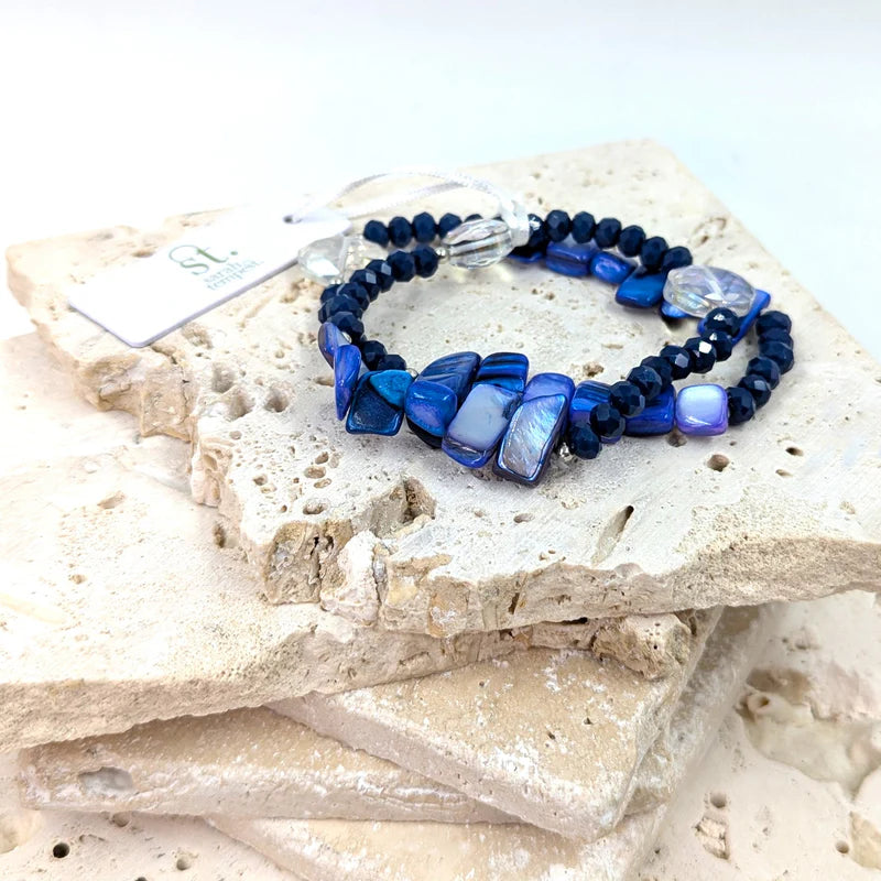 Blue Beaded Bracelet