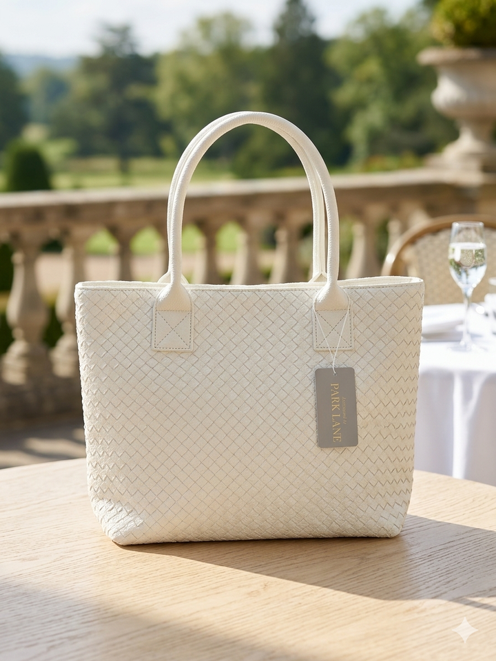 Ivory Woven Handbag