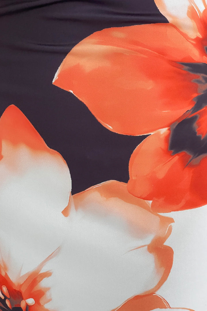 Black & Orange Floral Dress