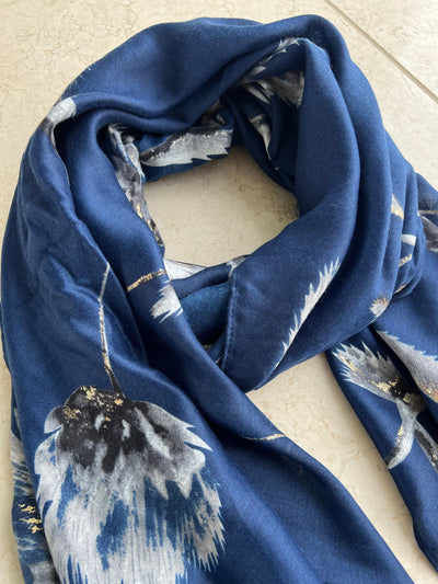 Navy & Gold Ellen Scarf