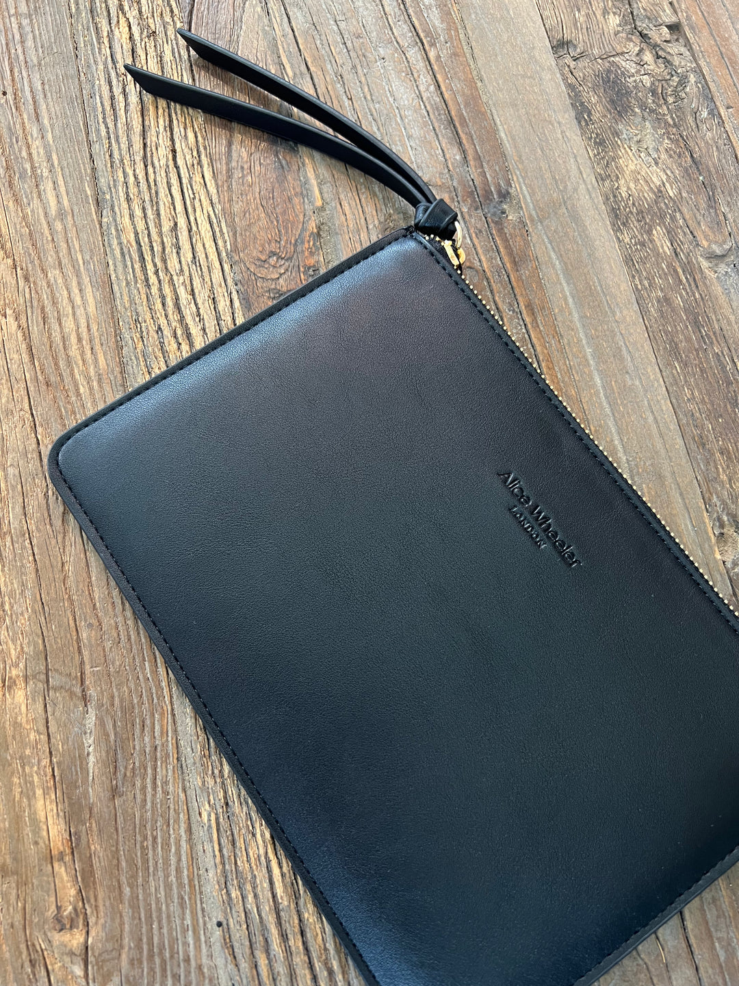 Black AW Embossed Clutch/Pouch