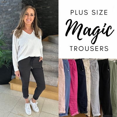 Plus Size Magic Trousers - Plain Colours