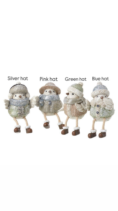 *Click & Collect Only* Sitting Bird Decoration - Blue Hat