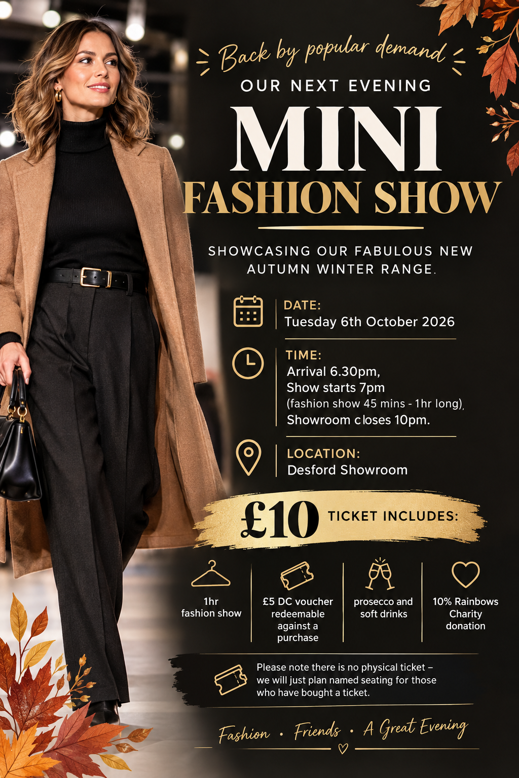 Mini Fashion Show - Tues 6th Oct, 7pm start