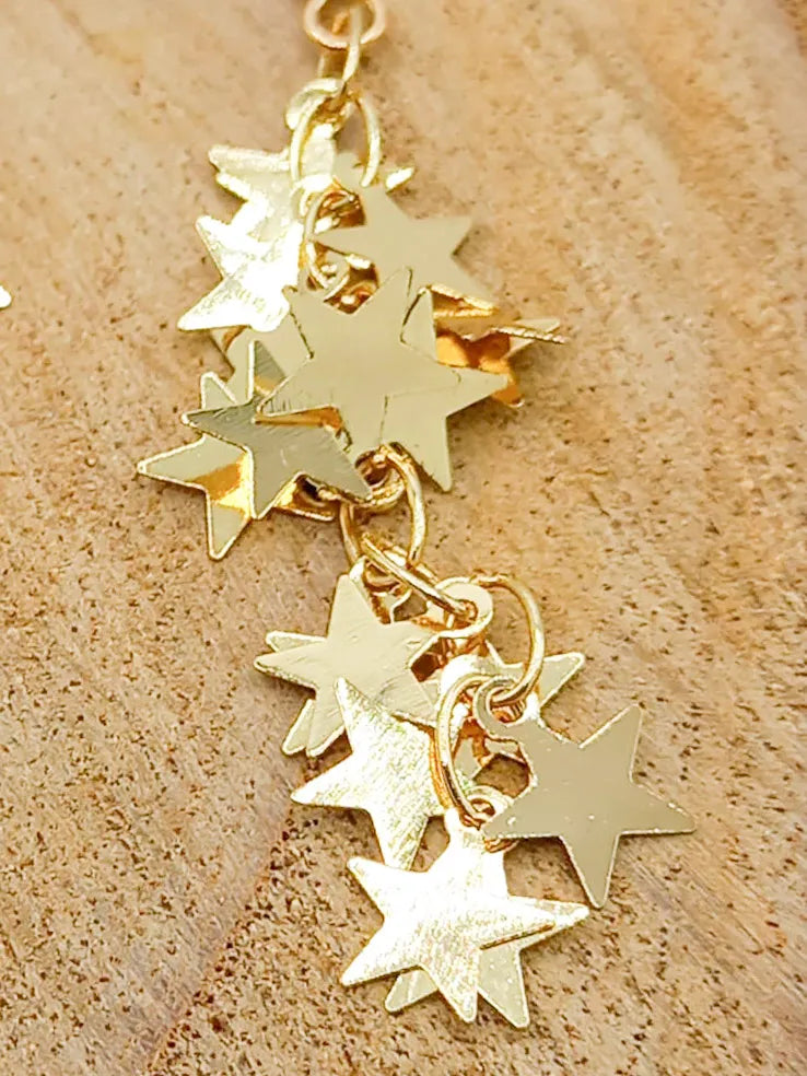 Cascading 2025 star earrings