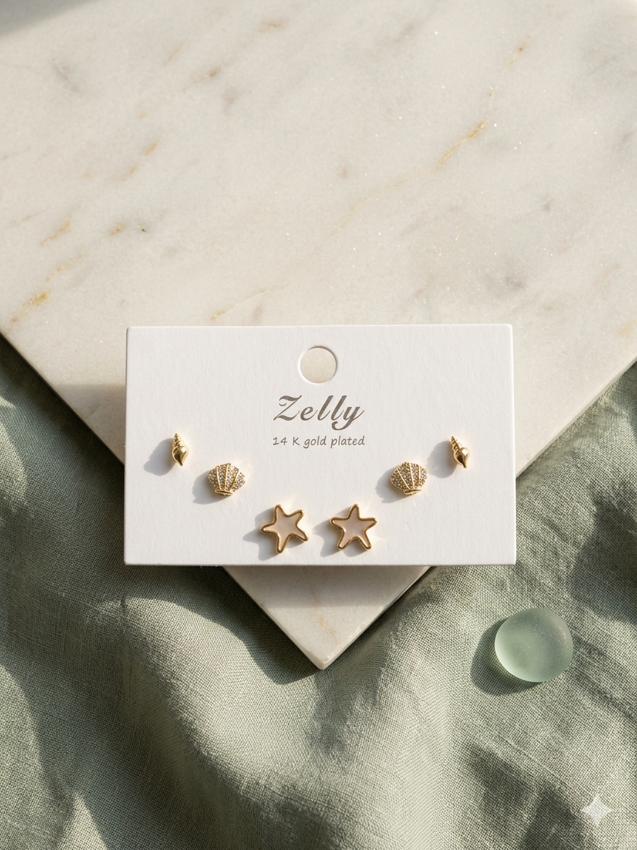 Multiple Stud Earing The Coastal Multi-Stud earrings set – DC Boutique