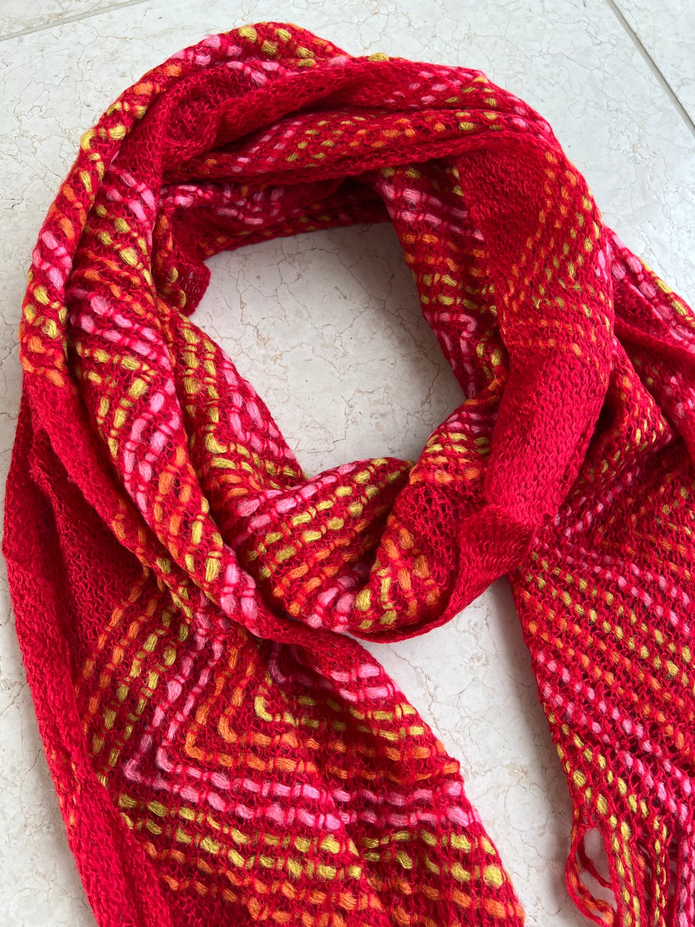 Red Knitted Scarf