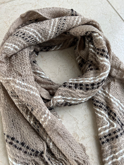 Taupe Knitted Scarf