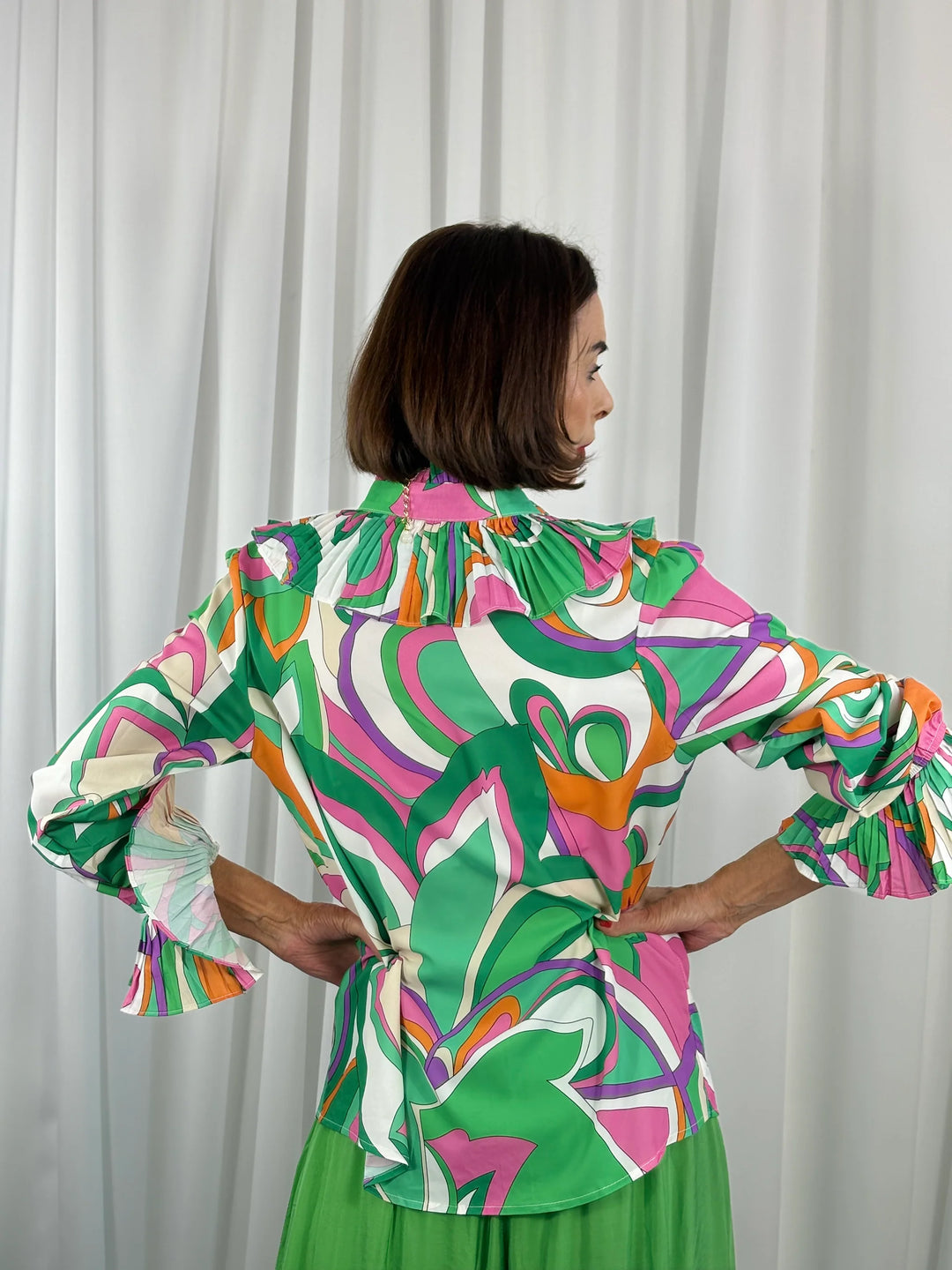 Emerald Swirl Statement Shirt