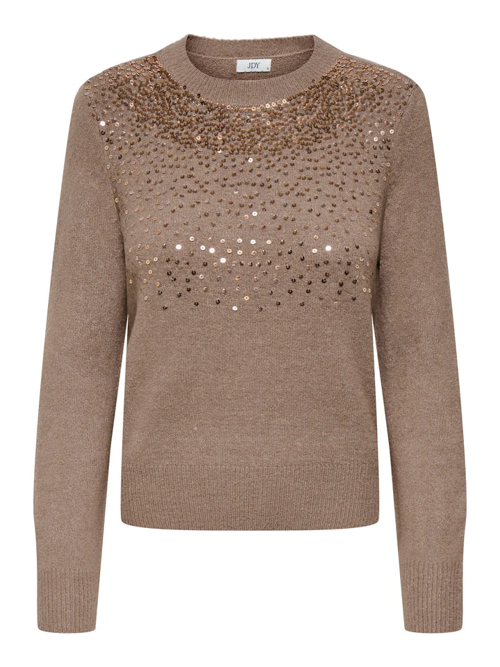 JDY Taupe Sequin Amina Jumper