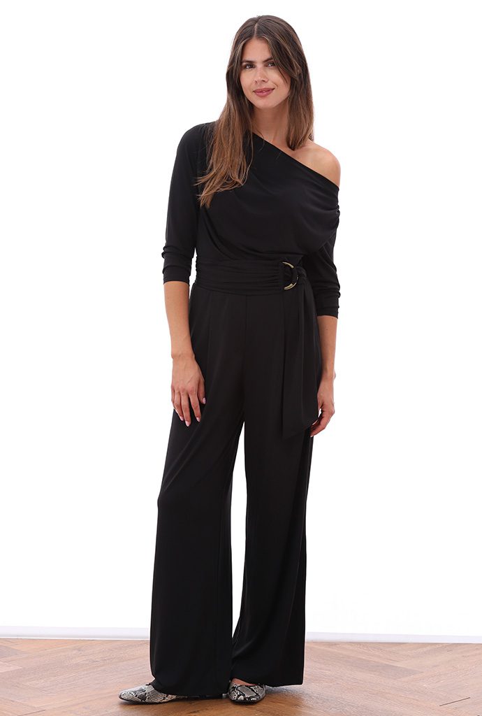 K Design Black Off Shoulder Jumpsuit