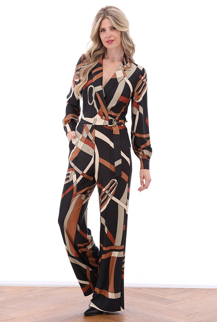K Design Black & Tan Jumpsuit